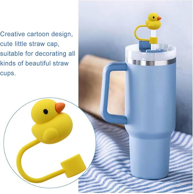 Straw Cover Cap for Stanley Cup,Straw Topper Compatible for 30&40 Oz Tumbler with Handle,10mm 0.4in Dust-Proof Reusable Straw Tips Lids,Straw Tip Covers for Christmas Gifts, MEITESTI-09012