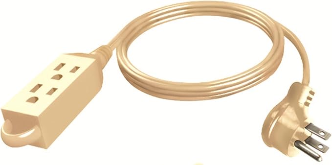 STANLEY CordMax Indoor Appliance Extension Cord Nine Foot Flexible Power Cable Rated One Hundred Twenty Five Volts White