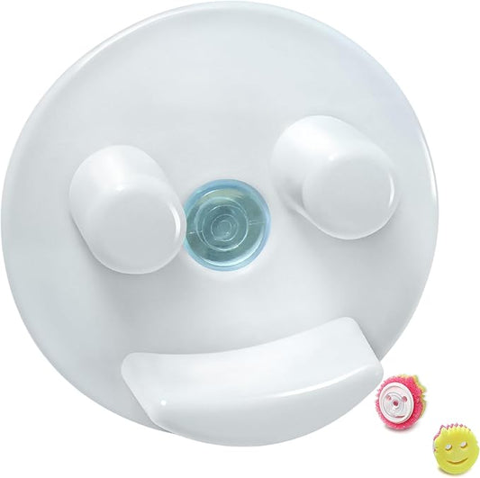 BeraTek Scrub Daddy Sponge Holder for Kitchen Sink - Stop Soggy Sponges, In Sink Sponge Holder with Suction Cup - Sponge Daddy Caddy, Scrub Mommy Compatible - White, 1 Pack