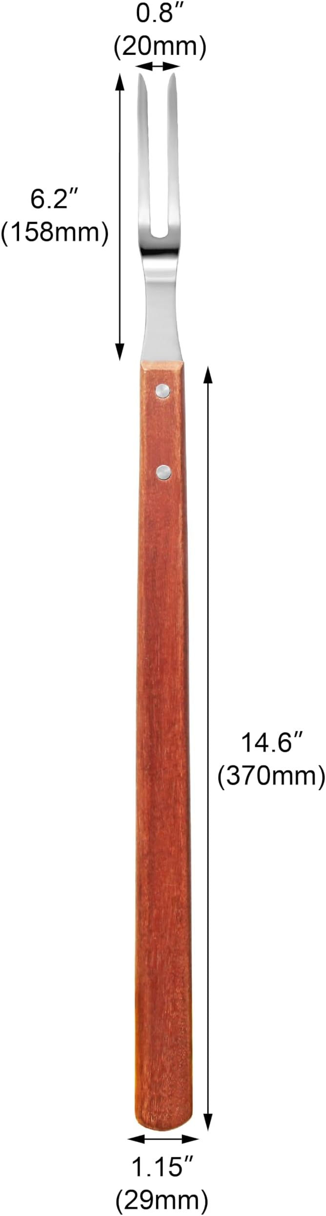 New Star Foodservice | Commercial Grade BBQ Fork, Wood Handle (21-Inch)