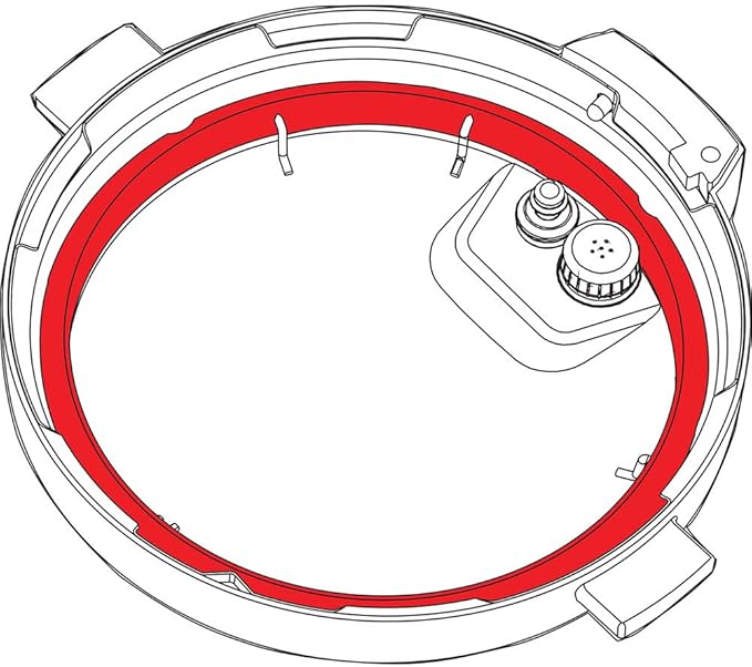 Instant Pot 2-Pack Sealing Ring, Inner Pot Seal Ring, Electric Pressure Cooker Accessories, Non-Toxic, BPA-Free, Replacement Parts, Red/Blue, 5 and 6 QT