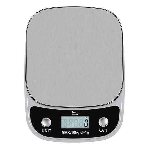 Digital Food Scale, 22 lbs/10kg Multifunction Kitchen Scale with Large Back-lit LCD Display and Tare Function for Cooking Baking Diets