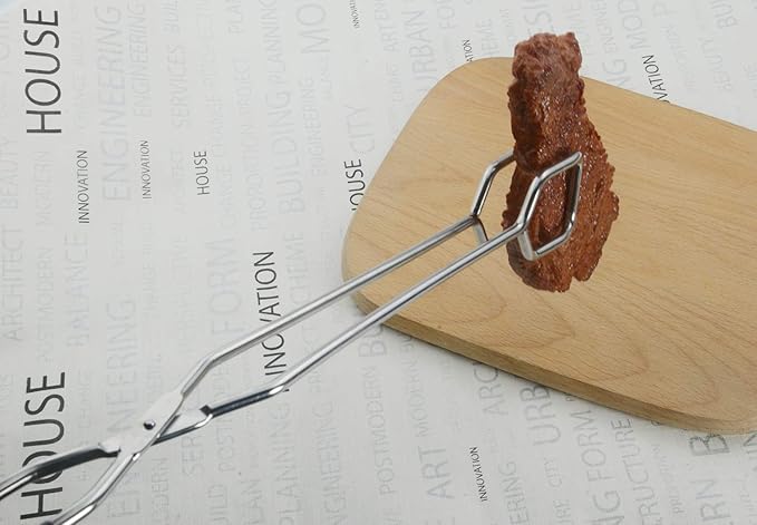 Stainless Steel Scissor Tongs 16-Inch Extra Long Grilling Tongs, Set of 2