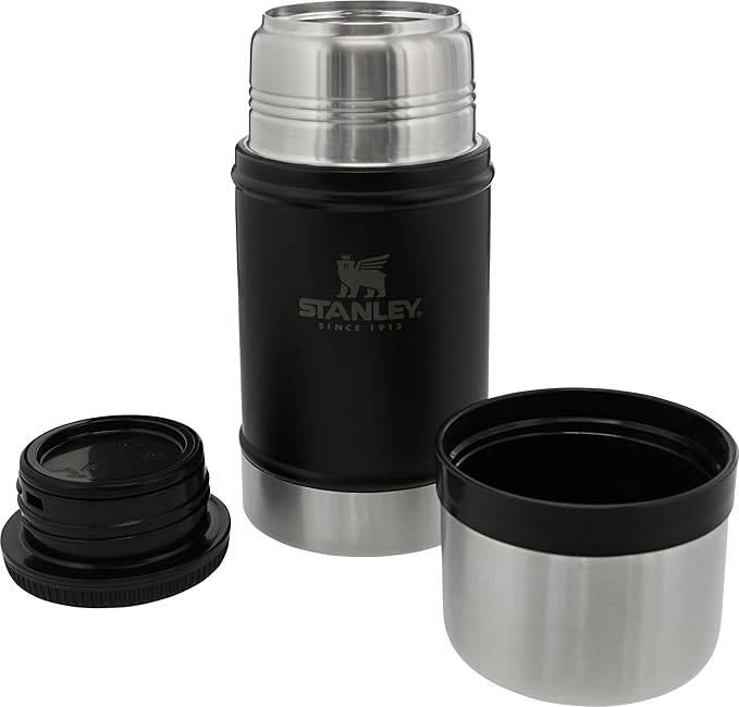 STANLEY Vacuum Insulated Large Food Jar, 18/8 Stainless Steel Food Jar for Cold and Hot Food, Soup Thermos with Leak Proof Lid Doubles as Cup, Wide Mouth Food Thermos