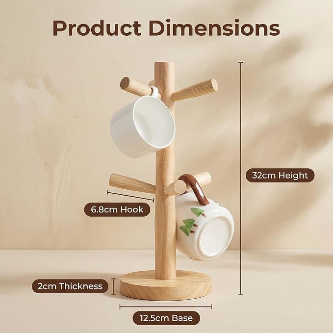 Elandy Wooden Mug Holder Tree - Image 2