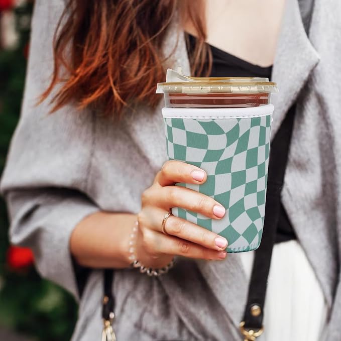 Reusable Insulated Neoprene Iced Coffee Cup Sleeve, Durable Drink Sleeve - Image 4