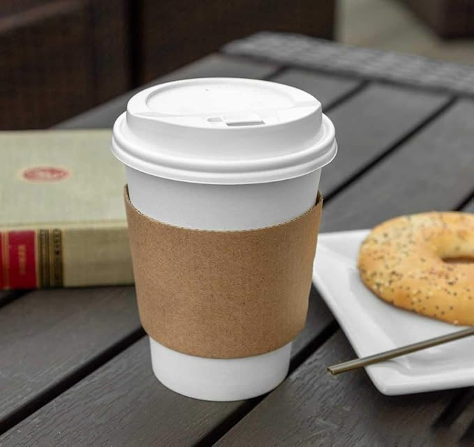 FMP Brands 1000 Pack Kraft Coffee Cup Sleeves, 8 oz, Disposable Hot & Cold - Image 6