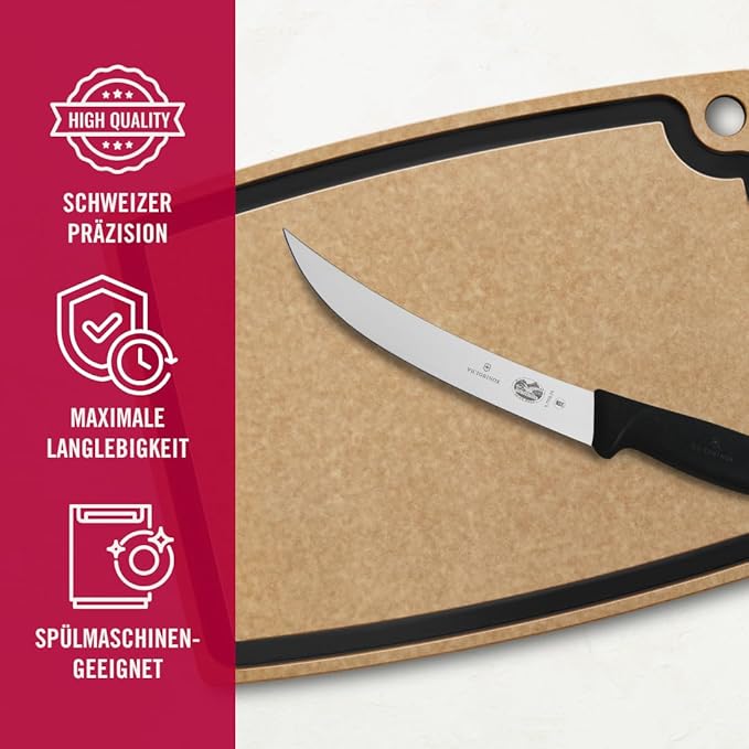 Victorinox Fibrox 8-Inch Curved Breaking Knife, Black