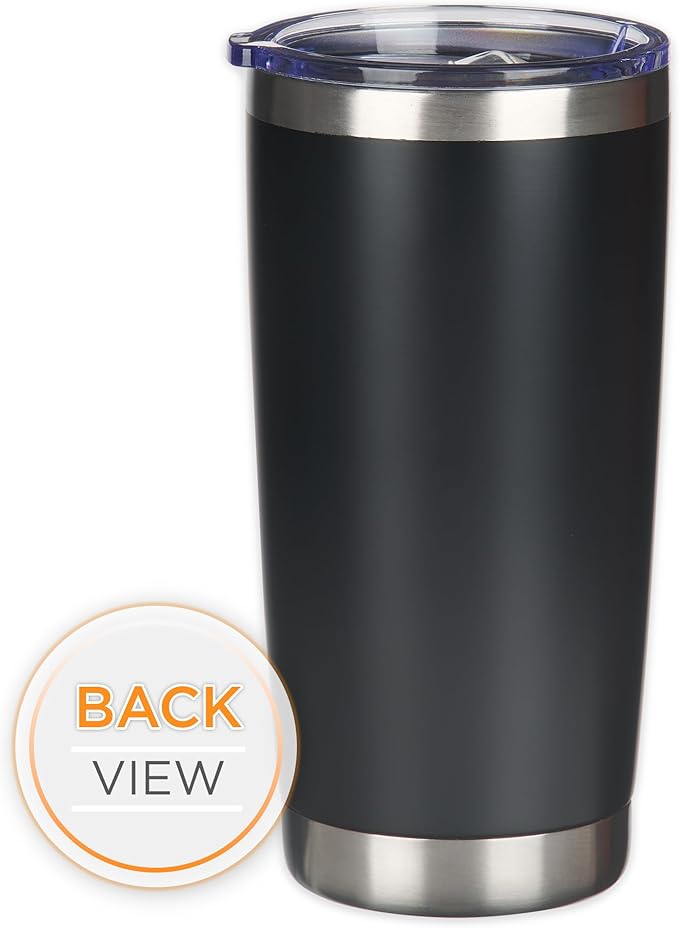 Christian Art Gifts Large Stainless Steel Inspirational Travel Mug Tumbler for Men & Women: Stand Firm Encouraging Bible Verse, Double Wall Vacuum Insulated w/Lid, Hot/Cold Beverage, Black, 18 oz.