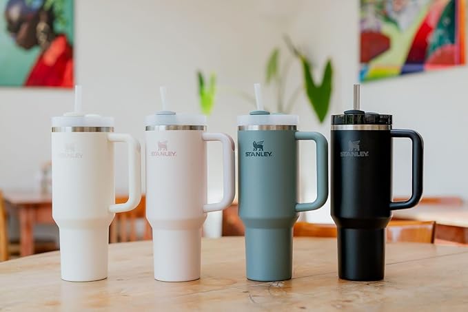 STANLEY Quencher H2.0 Tumbler with Straw 40 oz | Flowstate 3-Position Lid | Cup Holder Compatible for Travel | Insulated Stainless Steel Cup | BPA-Free | Shale