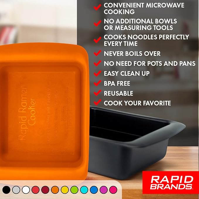 Rapid Ramen Cooker | Microwavable Cookware for Instant Ramen | BPA Free and Dishwasher Safe | Perfect for Dorm, Small Kitchen or Office | Pink, 1-Pack