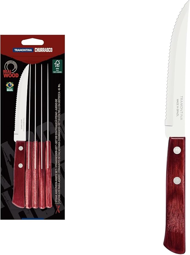 Tramontina Knives Set, Stainless Steel, Red, 30 x 30 x 30 cm