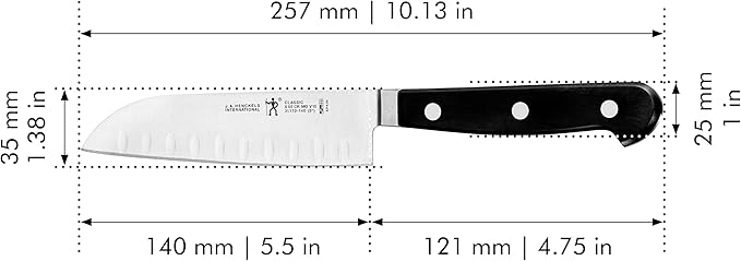 Henckels CLASSIC 5-inch Hollow Edge Santoku Knife