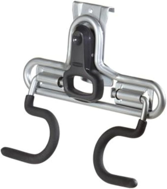 Rubbermaid FastTrack 2-Handle Hook (S Hook) Mounted Garage Storage and Space Saving Organization System Metallic Powder-Coated Steeel for Rakes/Brooms/Toys/Ladders