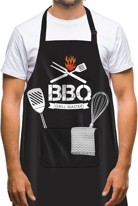 Funny Cooking Aprons for Men Gifts for Dad Husband Boyfriend Brother Unique Birthday Gifts for Men Women BBQ Grilling Apron