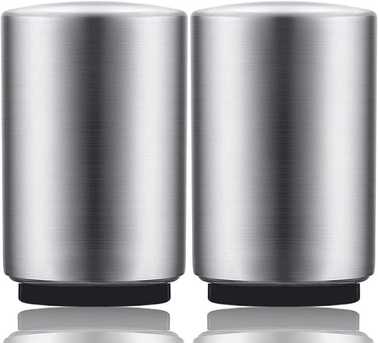 2PCS Premium Beer Bottle Opener, Automatic Stainless Steel Quick Pop the Top Can Openers by Magnet Catching No Damage Caps, Wine Accessory Push Down Off Magnetic Bartender Tool for Home Picnic Camping