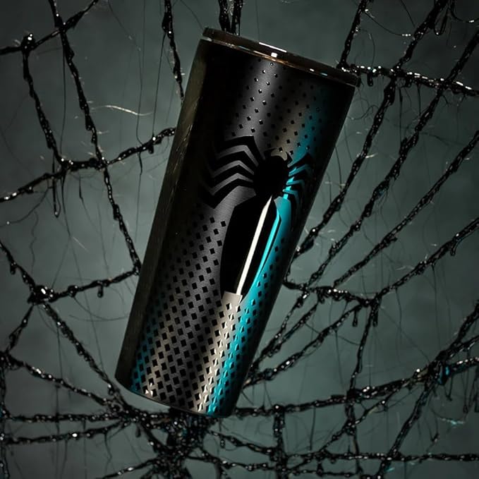 Corkcicle Marvel Tumbler - Insulated Stainless Steel Travel Cup - Cold & Hot Drinks - Reusable - Durable - Spill Proof Lid - Non-Slip Silicone Base - Easy Grip - BPA Free - 24 oz - Venom