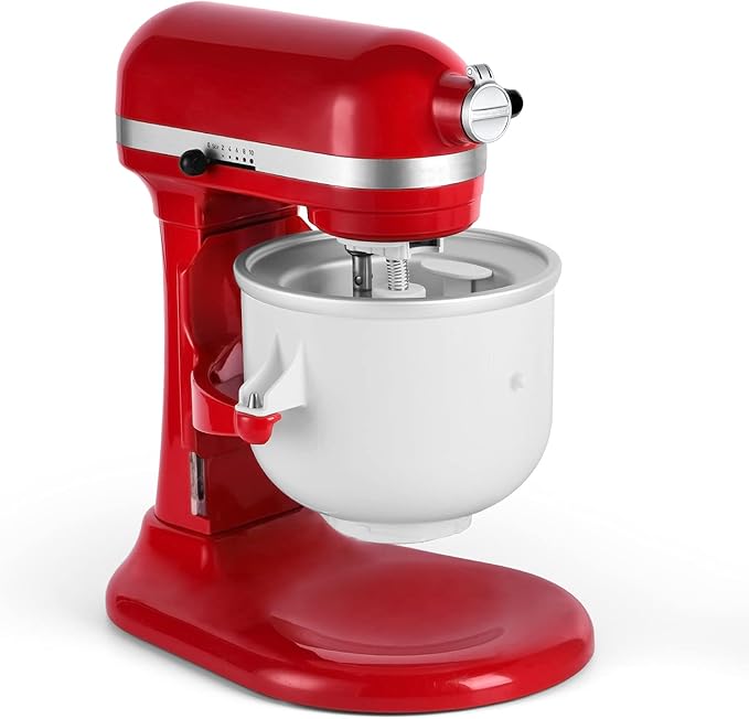 Ice Cream Maker Attachment for Kitchenaid Stand Mixer,2-Quart Frozen Yogurt - Ice Cream & Sorbet Gelato Maker,Fits 4.5 qt and Larger Mixers(Not Fit Artisan Mini 3.5Qt Mixer)