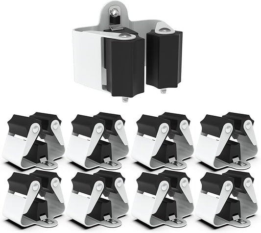 3-H Broom Hanger,Mop Holder Wall Mount 8 Pack, Broom Holder Wall Mount for Hanging and Organizing Shovel,Rake,Brush,Yard Tools in Kitchen,Laundry Room,Bathroom,House(black)