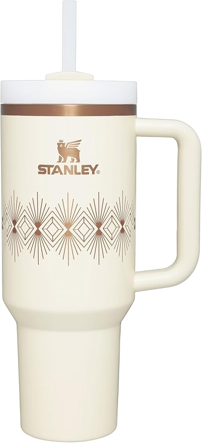 Stanley Quencher H2.O FlowState™ Tumbler 40 oz Cream Gloss Deco
