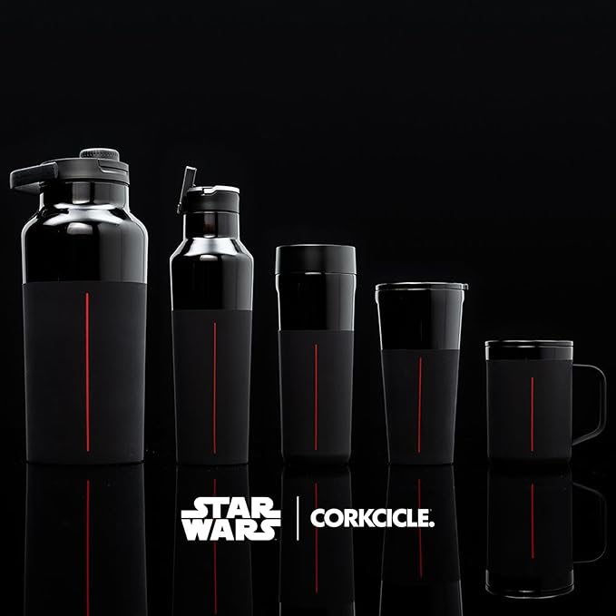 Corkcicle Disney Tumbler - Triple-Insulated Stainless Steel - Keeps Drinks Cold 9 Hours - Spill-Proof Lid - Reusable - Summer Drinkware Gift - Keeps Drinks Ice Cold - 16 oz - Darth Vader
