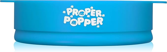 The Original Proper Popper Microwave Popcorn Popper, Silicone Popcorn Maker, Collapsible Bowl BPA Free & Dishwasher Safe - (Turquoise)