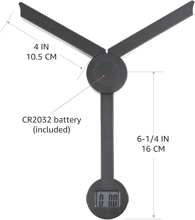 Portable Food Scale Travel Scale for Food, Small Folding Digital Kitchen Scale for Food, Collapsible Mini Pocket Scale Grams and Ounces, Ideal for Diet Calorie Control Compact Kitchen, Tripod Black