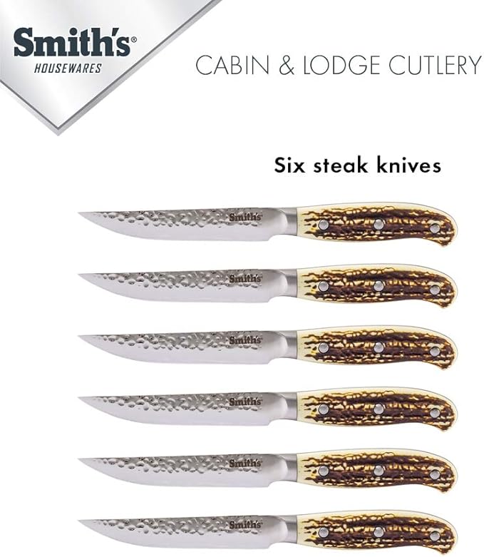 Smith's 51032 Cabin & Lodge Cutlery Block Set (14-Piece), One Size, Gray