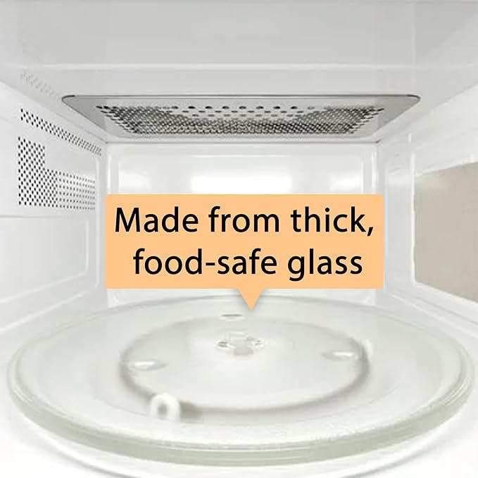 Microwave Glass Plate 14 1/8 inch - Exact Replacement for Microwave Turntable Part Numbers W10531726 / W11358813 and W11402532 - Dishwasher Safe