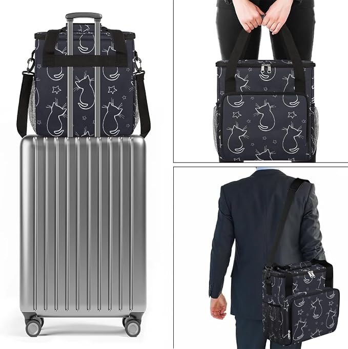 cat animal cartoon Coffee Maker Carring Bag Travel Carrying Storage Tote Bag - Image 7
