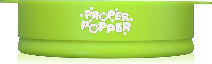 The Original Proper Popper Microwave Popcorn Popper, Silicone Popcorn Maker, Collapsible Bowl BPA Free & Dishwasher Safe - (Green)