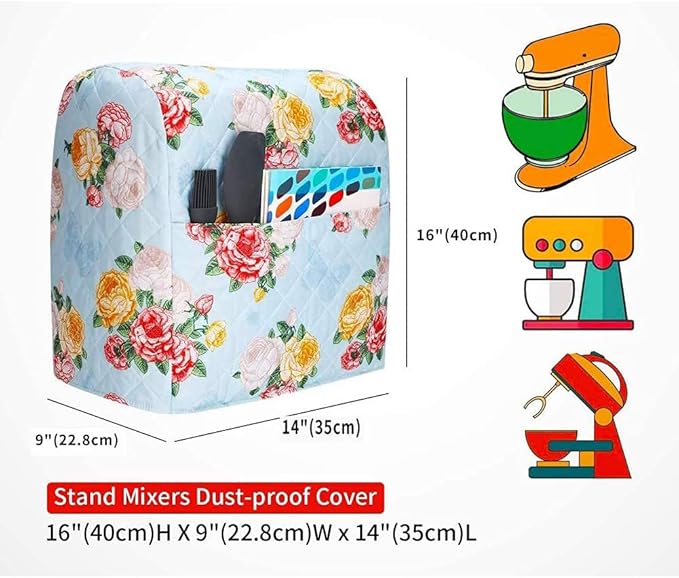 Kitchen Aid Mixer Cover For Woman Pioneer Compatible with 6-8 Quarts Hamilton Stand Mixer/Tilt Head & Bowl Lift Model,Floral Print Accessories