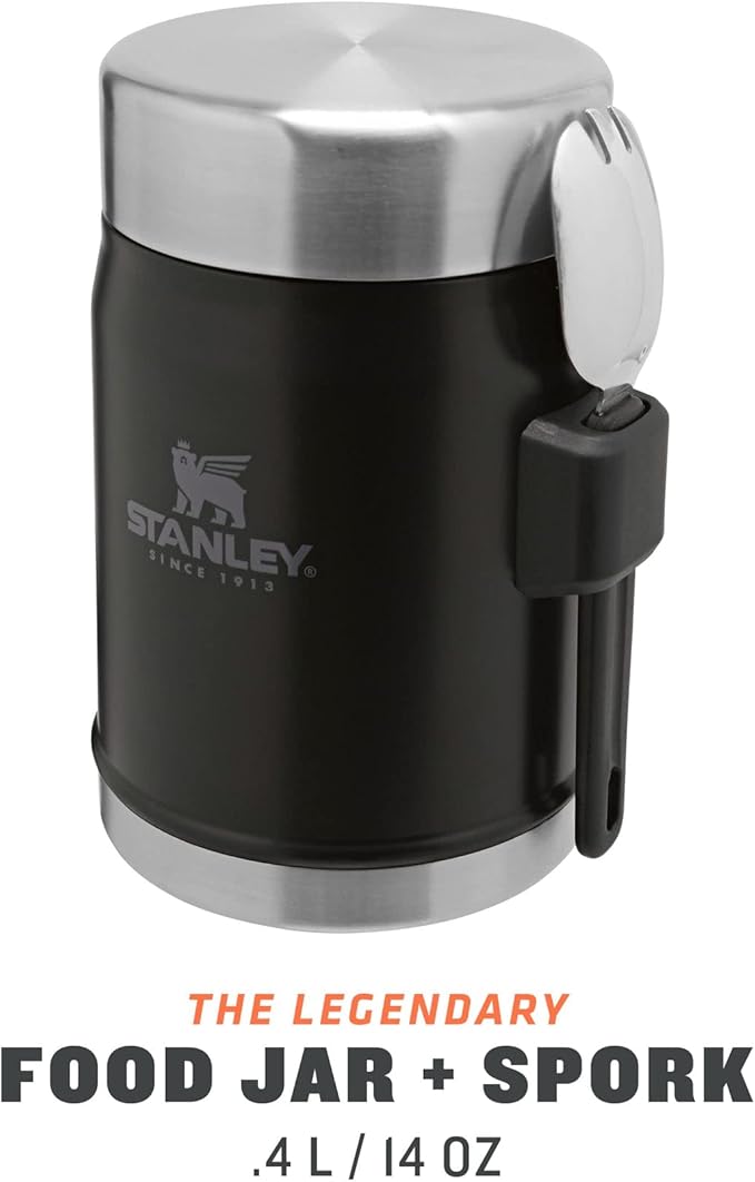 Stanley Leakproof-Dishwasher Safe, Stainless Steel, Matte Black, 0.4L