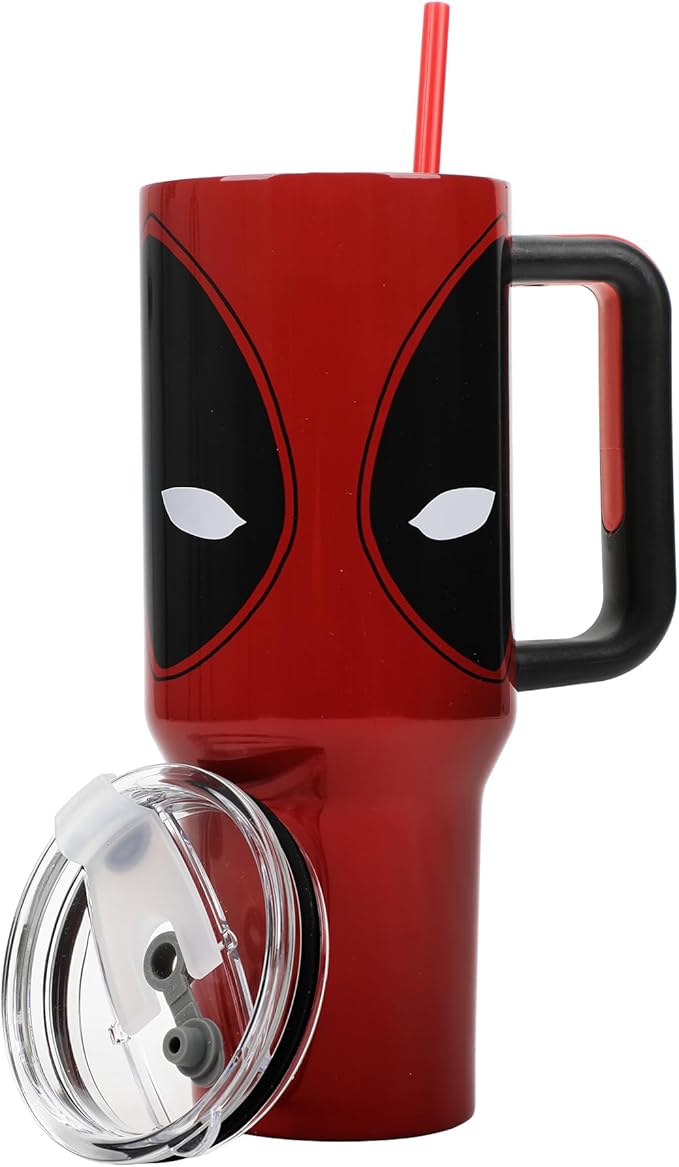 Bioworld Deadpool Nerdin' Since The 90s 40 Oz Stainless Steel Tumbler