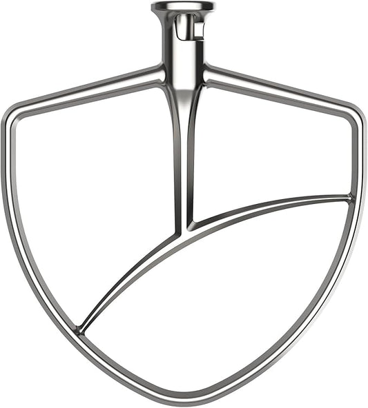 Stainless Steel Flat Beater for KitchenAid 5Plus/6 Qt. Bowl-Lift Stand Mixers, Paddle Attachment for KitchenAid Mixer, Dishwasher Safe
