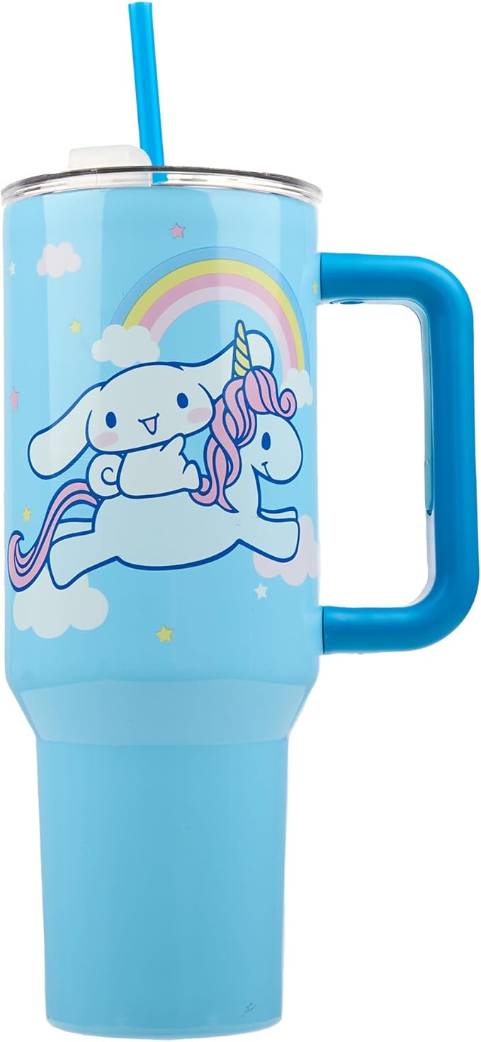Bioworld Cinnamoroll With Unicorn And Balloon 40 Oz Stainless Steel Tumbler