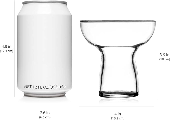 Libbey Stemless Margarita Glasses Set of 6, 10.25 ounces Classic Margarita Glasses Lightweight, Fancy Glassware Set for Celebrations
