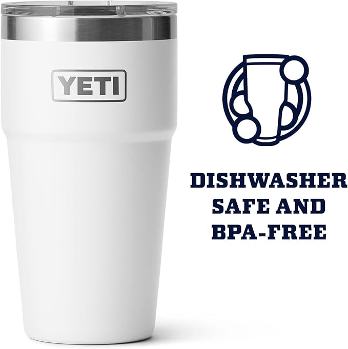 YETI Rambler Stackable Pint, Vacuum Insulated, Stainless Steel with MagSlider Lid