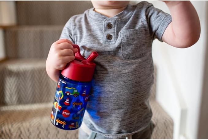 Simple Modern Kids Water Bottle Plastic BPA-Free Tritan Cup with Leak Proof Straw Lid | Reusable and Durable for Toddlers, Boys | Summit Collection | 12oz, Solar System