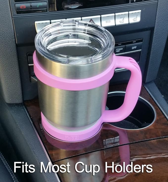 F-32 Handle - 19 COLORS - 30oz Size - Compatible with 30 oz YETI and 30 oz. OZARK TRAIL Tumbler Travel Mug (30OZ, PRETTY PINK)