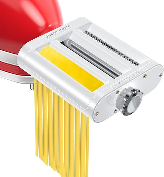 Pasta Maker Attachment for KitchenAid Stand Mixers 3 in 1 Set Includes Pasta Roller Spaghetti Cutter & Fettuccine Cutter, Pasta Attachment for KitchenAid By Jovan Home