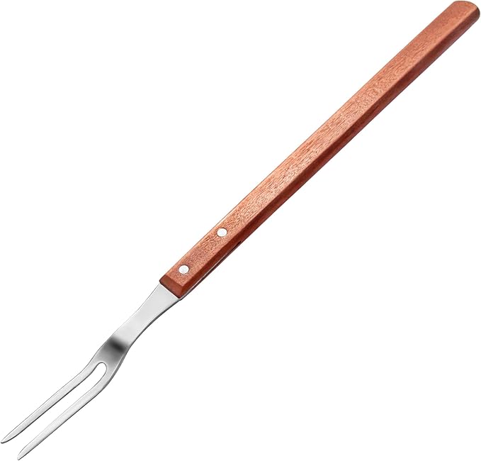 New Star Foodservice | Commercial Grade BBQ Fork, Wood Handle (21-Inch)