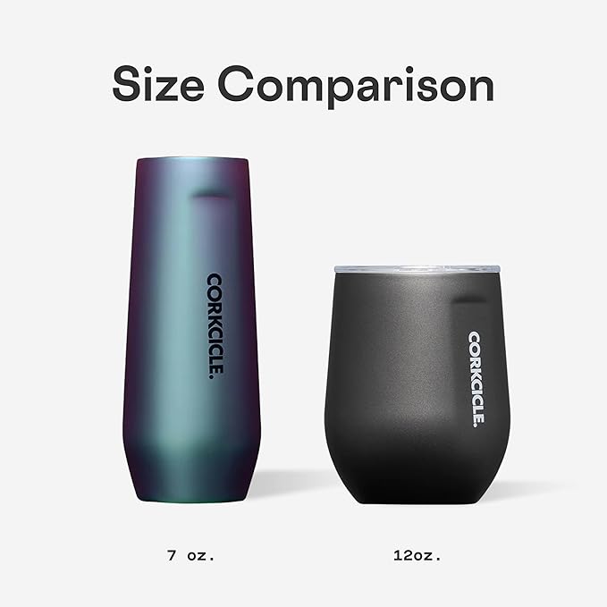 Corkcicle Stemless Insulated Wine Glass Tumbler - Keeps Beverages Cold 6 Hours & Hot 3 Hours - Stainless Steel - Easy-Grip - Summer Drinkware Gift - Keeps Drinks Ice Cold - 12 oz - Princess Cinderella