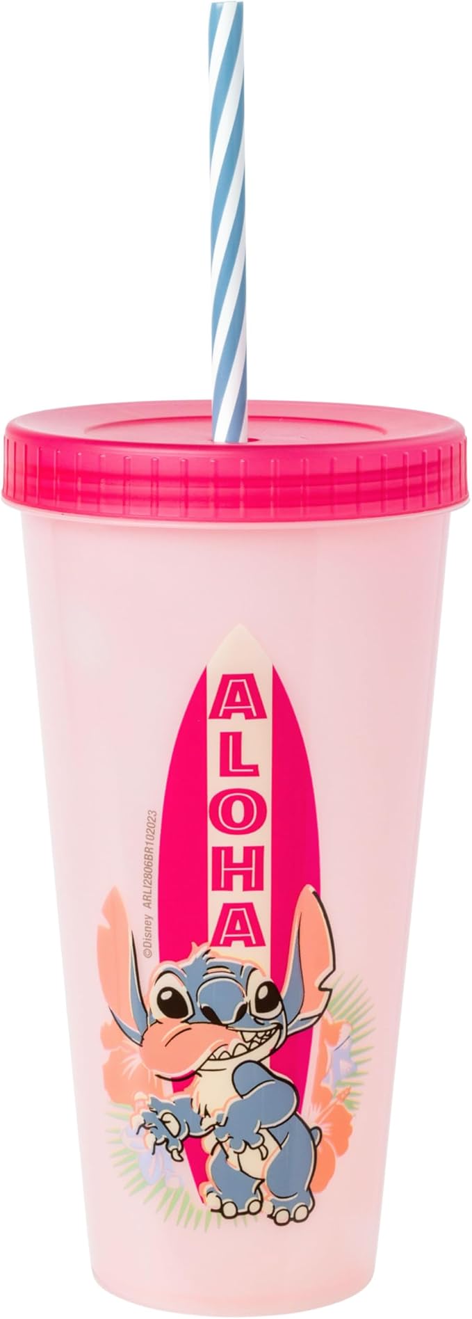 Silver Buffalo Disney Lilo and Stitch 4 Pack Color Changing Plastic Tumbler Set Featuring Stitch, 24 Ounces (Pack of 12)