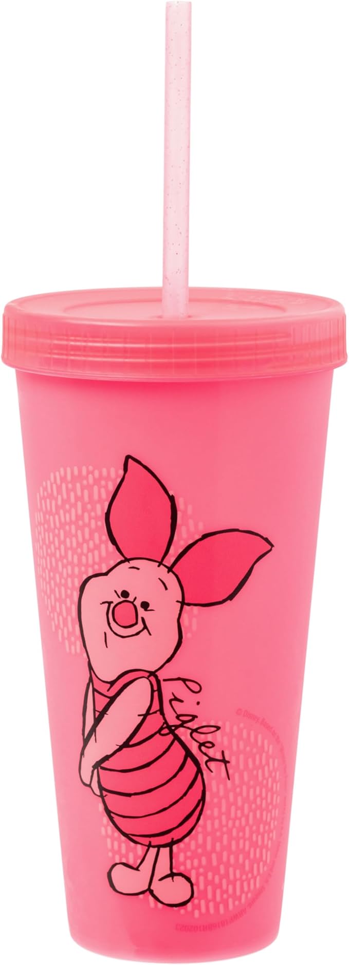 Silver Buffalo Disney Winnie the Pooh 4 Count Color Changing Plastic Tumblers Featuring Eeyore, Winnie the Pooh, Tigger, and Piglet, 24 Ounces (Pack of 12)