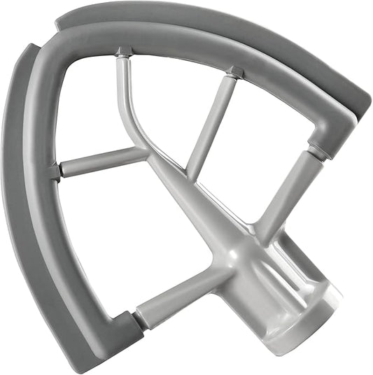 Flex Edge Beater for KitchenAid Tilt-Head Stand Mixer, 4.5-5 Quart Flat Beater Paddle with Flexible Silicone Edges Bowl Scraper, Grey