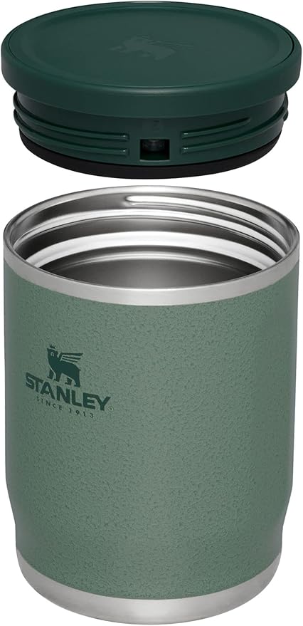 Stanley Adventure To-Go Food Jar | Vacuum Insulated Thermos Food Container | Wide Mouth Screw On Lid | Packable for Travel | Stainless Steel with Leakproof Lid | BPA-Free