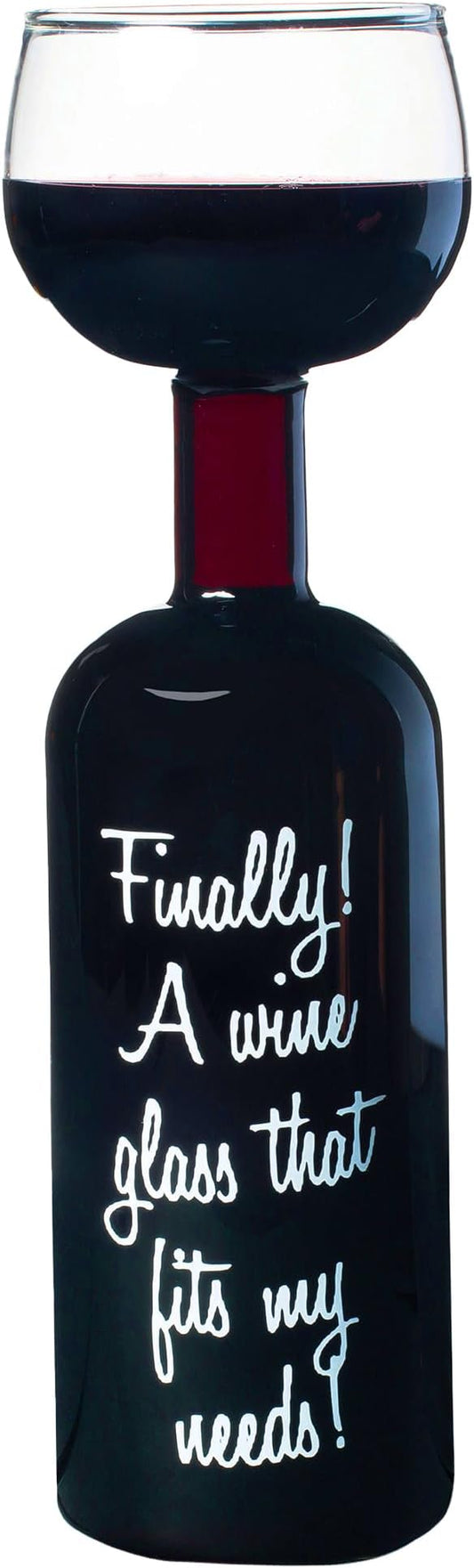 BigMouth Inc Ultimate Wine Bottle Glass, Holds Full Bottle of 750 Milliliters