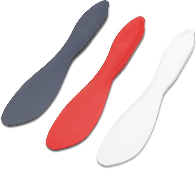 LINDEN SWEDEN 3-Pack Multipurpose Spreaders | Everyday Use Knives for Spreading | Small Spreader Knives | Dishwasher Safe Peanut Butter Jar Knife | Mess Free Butter Spreader | 3 Pack | Multicolored