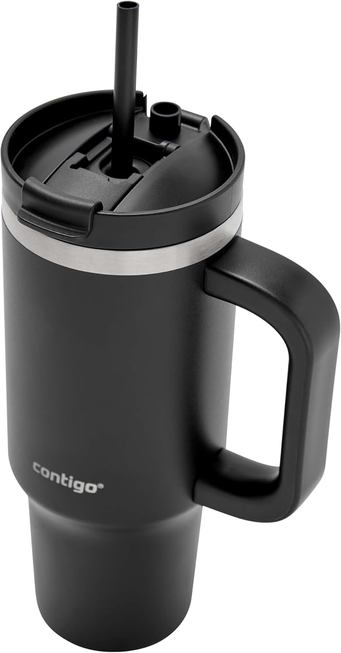 Contigo Streeterville 30oz Tumbler, Stainless Steel Vacuum Insulated, Leak-Proof, Cold for 29 Hours, Fits in cupholders, Licorice